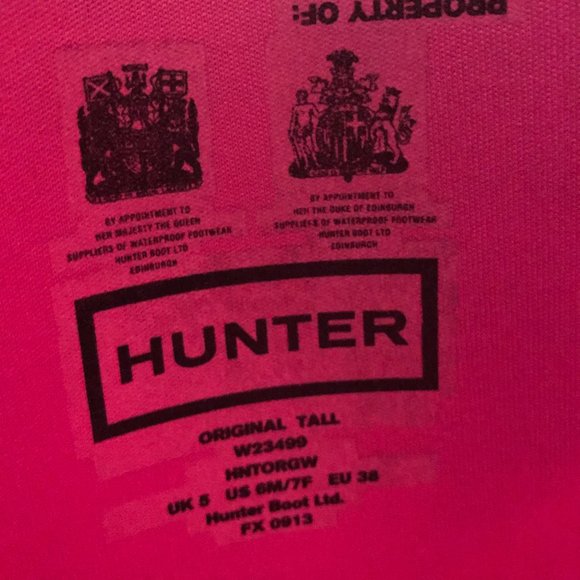 Original Tall Matte Lipstick Pink Hunter Rain Boot - Picture 6 of 6